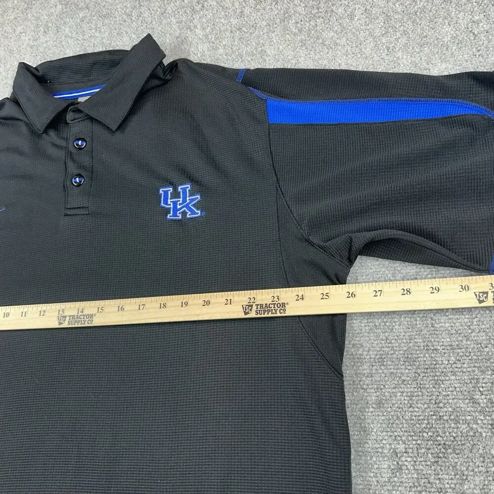 Nike Team Kentucky Wildcats Polo Shirt Men’s XXL Blue Black Sports Wear College
